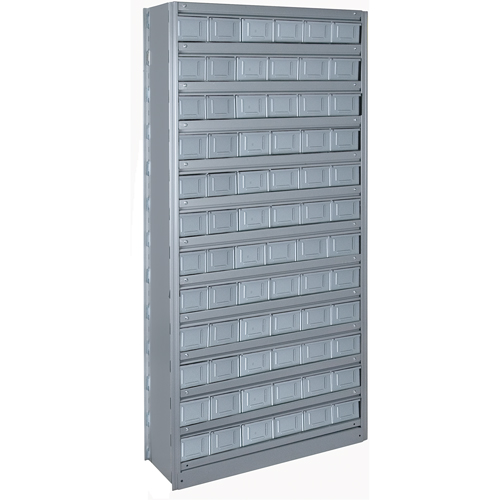 Metalware RK877 Interlok Shelving Unit, Steel, Boltless, Starter, 36" W x 76" H x 12" D