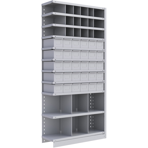 Metalware RK969 Interlok Shelving Unit, Steel, Boltless, Add-On, 36" W x 76" H x 12" D