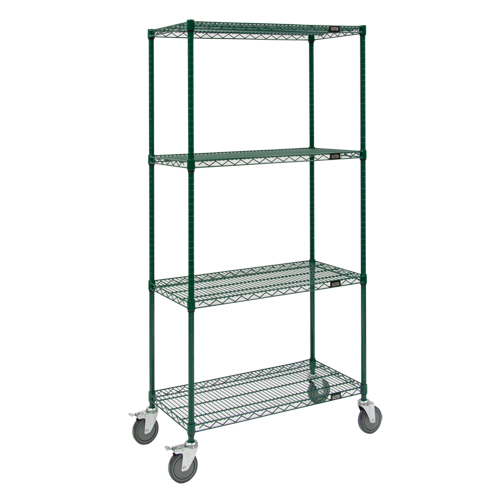KLETON RN129 Wire Shelf Cart, Epoxy Finish, 36" x 69" x 18", 800 lbs. Capacity