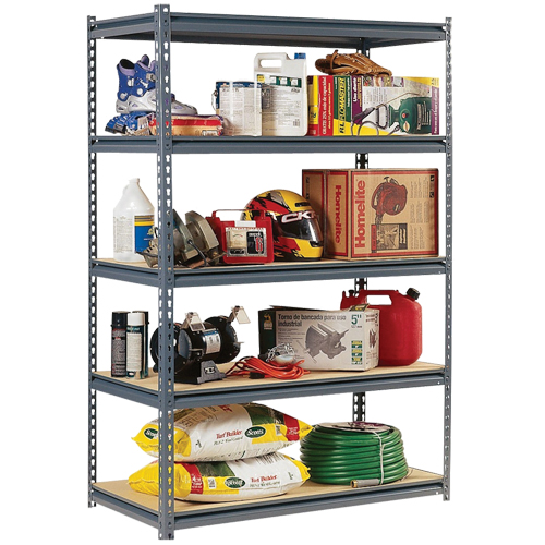 Edsal UR2436 UltraRack Heavy-Duty Shelving, Steel, Boltless, Starter, 36" W x 72" H x 24" D