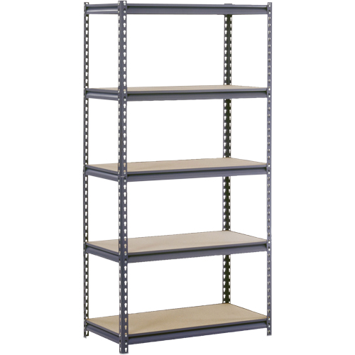 Edsal UR2436 UltraRack Heavy-Duty Shelving, Steel, Boltless, Starter, 36" W x 72" H x 24" D