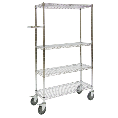 KLETON RL916 Chariots &agrave; pousser, Chrom&eacute;, 48" x 60" x 14", Capacit&eacute; 800 lb