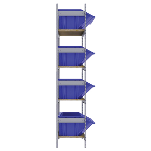 KLETON RL981 &eacute;tag&egrave;res larges avec bacs g&eacute;ants en plastique, Acier, Sans boulons, De base, 66" la x 72" h x 18" p