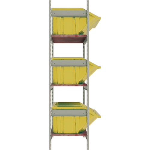 KLETON RL987 &eacute;tag&egrave;res larges avec bacs g&eacute;ants en plastique, Acier, Sans boulons, Capacit&eacute; 800 lb, 66" la x 60" h x 18" p