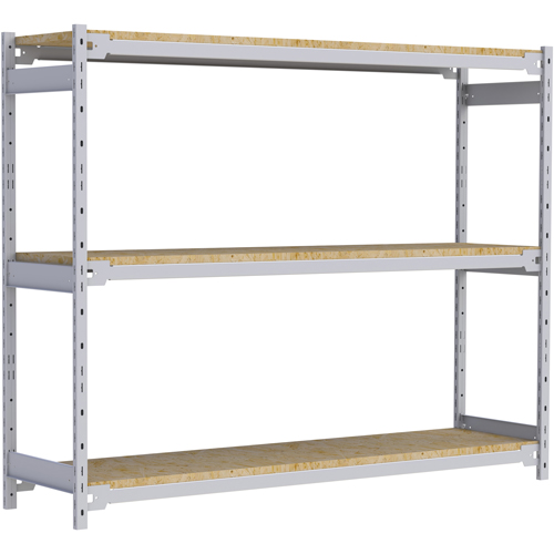 Metalware RL997 Wide Span Record Storage Shelving, Steel, 3 Shelves, 72" W x 18" D x 60" H