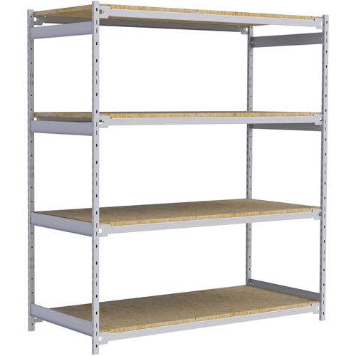 Metalware RN001 Wide Span Record Storage Shelving, Steel, 4 Shelves, 72" W x 32" D x 84" H