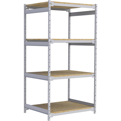 Metalware RN005 &eacute;tag&egrave;re-classeur de grande largeur, Acier, 4 Tablettes, 42" la x 32" p x 84" h