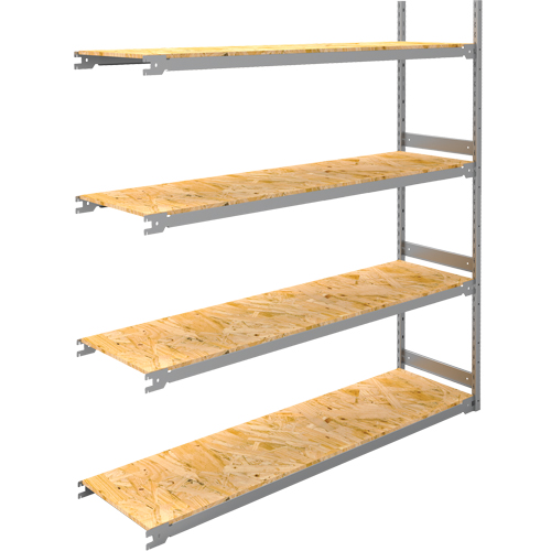 Metalware RN138 &eacute;tag&egrave;re-classeur de grande largeur, Acier, 4 Tablettes, 72" la x 18" p x 84" h, Ensemble Ajout