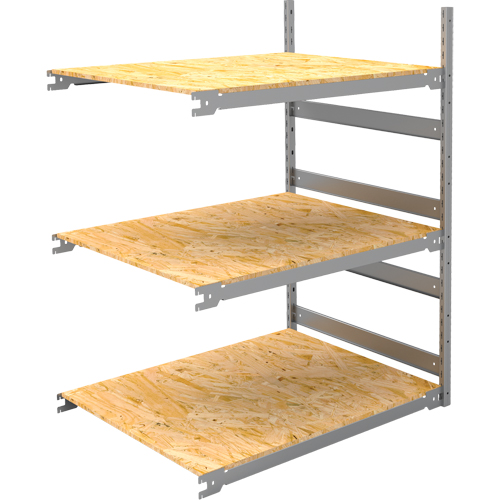 Metalware RN141 Wide Span Record Storage Shelving, Steel, 3 Shelves, 42" W x 32" D x 60" H, Add-On Kit