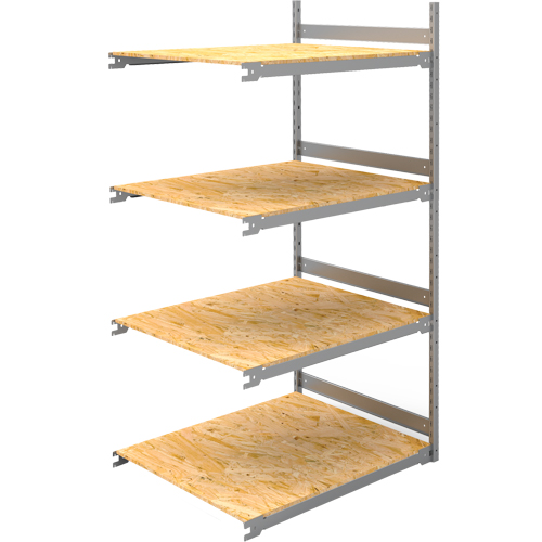 Metalware RN143 Wide Span Record Storage Shelving, Steel, 4 Shelves, 42" W x 32" D x 84" H, Add-On Kit