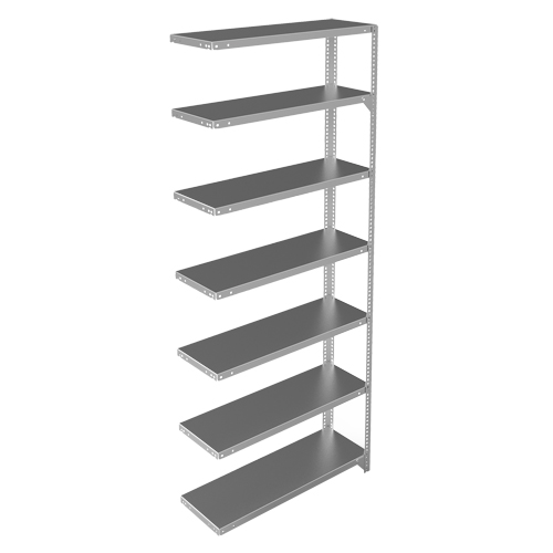 Metalware RN232 Shelving Unit, Galvanized Steel, Slotted Angle, 400 lbs. Capacity, 36" W x 84" H x 12" D
