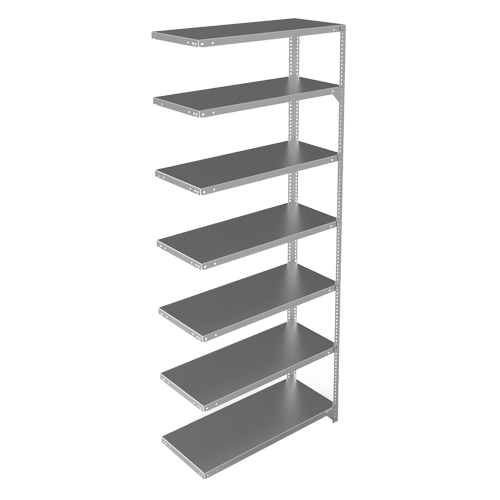 Metalware RN233 Shelving Unit, Galvanized Steel, Slotted Angle, Add-On, 36" W x 84" H x 15" D