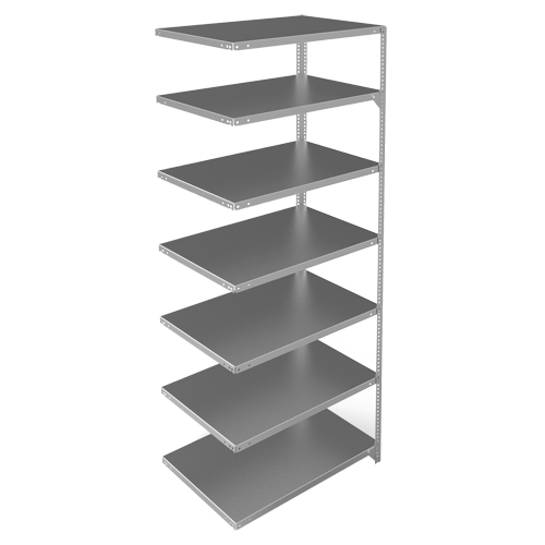 Metalware RN235 Shelving Unit, Galvanized Steel, Slotted Angle, 400 lbs. Capacity, 36" W x 84" H x 24" D
