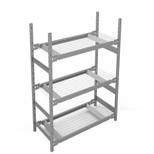 Metalware RN577 Wide Span Storage Shelving, Steel, Boltless, Starter, 42" W x 60" H x 18" D