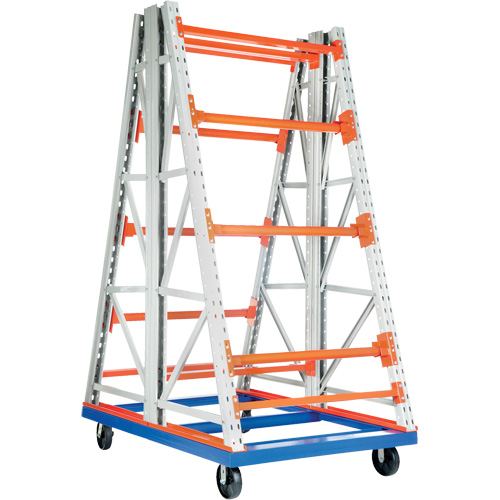 Vestil RERC-CT-468 R&acirc;telier pour bobines deux c&ocirc;t&eacute;s portatif, De base, 52-2/5" la x 72-1/2" p x 108" h