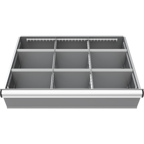 Metalware DR82436L-09-0206L Cabinet d'entreposage &agrave; tiroirs int&eacute;gr&eacute; Interlok