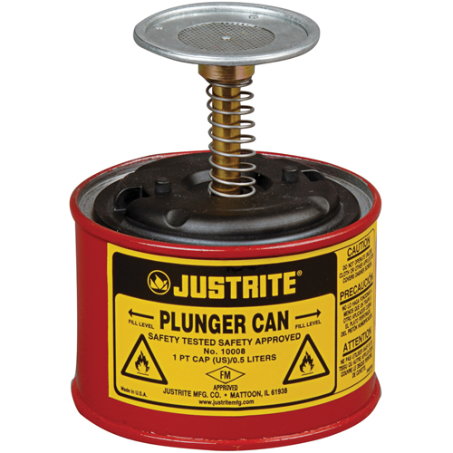 Justrite 10008 Bidons plongeurs, Capacit&eacute; de 1 chopine