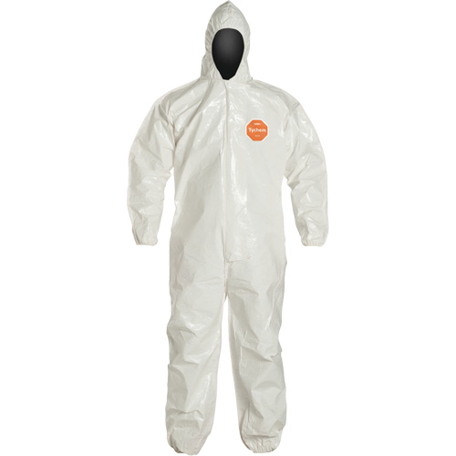 Dupont Personal Protection SL127T-4X Combinaison &agrave; capuchon, Tychem 4000, 4T-Grand, Blanc
