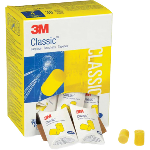 3M 310-1001 E-A-R Classic Earplugs, Pair - Pillow Pack