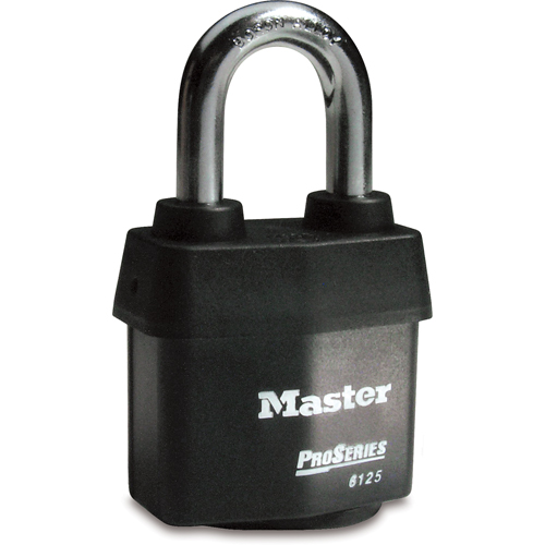 Master Lock 6125KA KEY #10G224 Cadenas Weather Tough Pro-Series, Cl&eacute;s identiques, Acier lamin&eacute;, Largeur de 2-3/8"