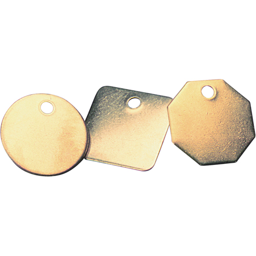 C.H. Hanson 41432 Blank Tags, Brass, 1.25" dia