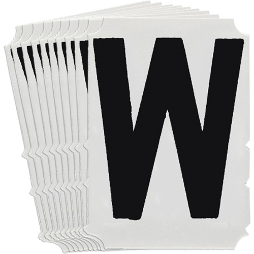 Brady 5140P-W &eacute;tiquettes de lettres & chiffres gothiques individuels Quick-Align, W, 4" h, Noir