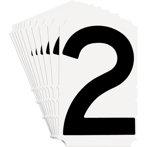 Brady 5180P-2 &eacute;tiquettes de lettres et chiffres gothiques individuels Quick-Align, 2, 6" h, Noir