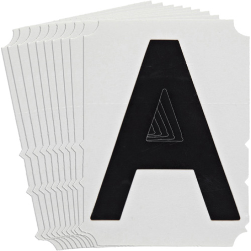 Brady 5180P-A &eacute;tiquettes de lettres et chiffres gothiques individuels Quick-Align, A, 6" h, Noir