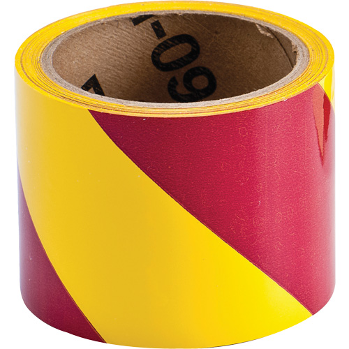 Brady 55314 Marking Tape, 3" x 54', Vinyl, Magenta and Yellow