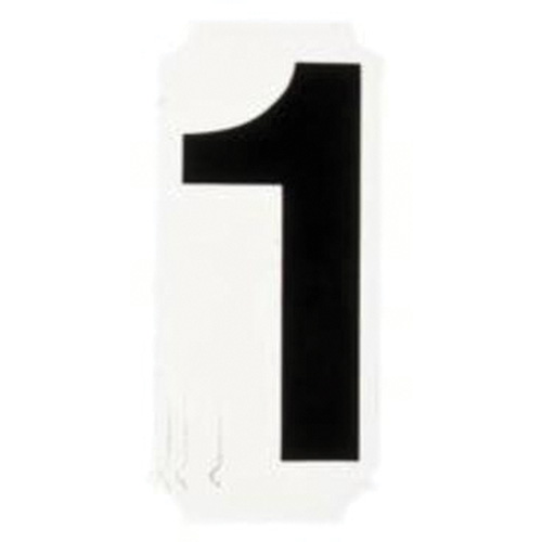 Brady 8200P-1 Quick-Align&reg; Individual Number and Letter Labels, 1, 1" H, Black