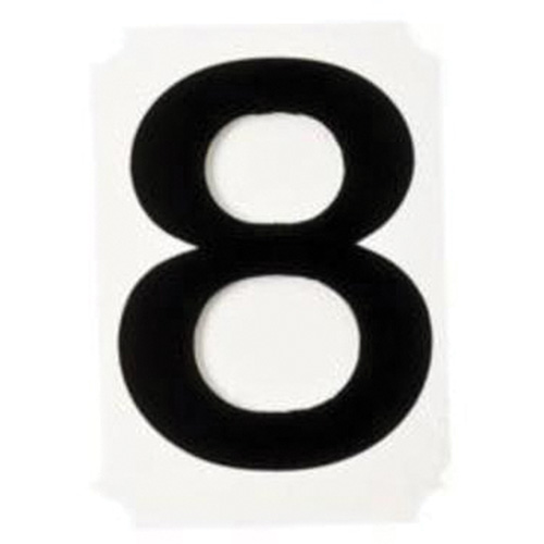 Brady 8200P-8 Quick-Align&reg; Individual Number and Letter Labels, 8, 1" H, Black