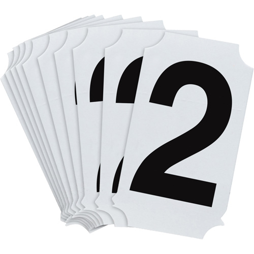 Brady 8210P-2 &eacute;tiquettes de lettres et chiffres individuels Quick-Align, 2, 2" h, Noir