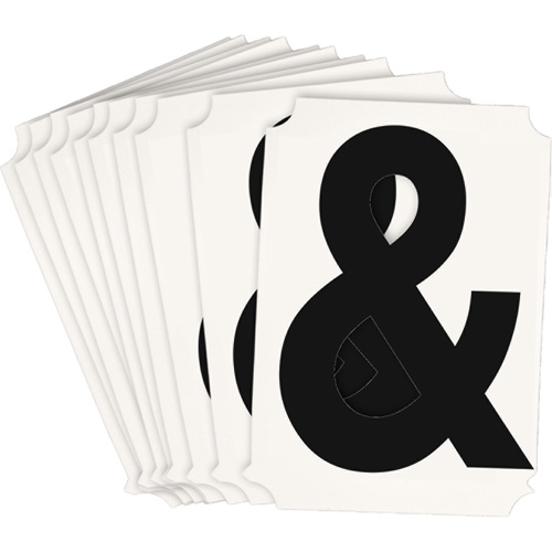 Brady 8215P-& Quick-Align&reg; Individual Number and Letter Labels, Ampersand (&), 3" H, Black