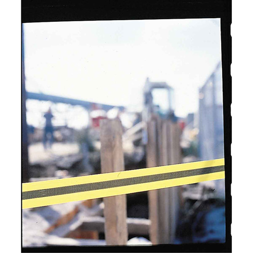 Brady 91172 Ruban tiss&eacute; pour barricade, 3/4" la x 150' lo, 3 mils, Noir sur jaune