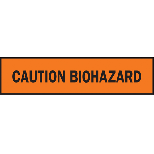 Brady 91448 Barricade Tape, English, 3" W x 1000' L, 3.5 mils, Black on Orange