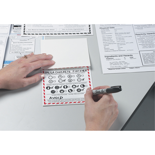 Brady 08662 OTS WHMIS Labels, Vinyl, Sheet, 4" L x 2" W