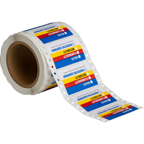 Brady 60321 &eacute;tiquettes &agrave; auto-pelliculage  Protective Equipment , Papier, Rouleau, 3" lo x 1-7/8" la