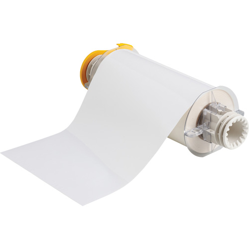 Brady 13551 Indoor-Outdoor Label Printer Tape, Vinyl, White, 8" Width