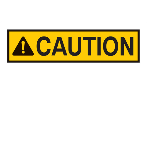 Brady 76098 Enseigne Caution, 10" x 14", Fibre de verre, Anglais avec pictogramme