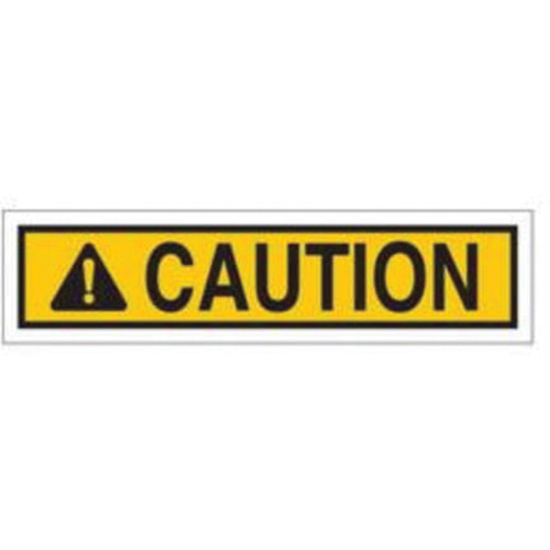 Brady 88058 Enseigne Caution, 2-1/4" x 9", Polyester, Anglais avec pictogramme