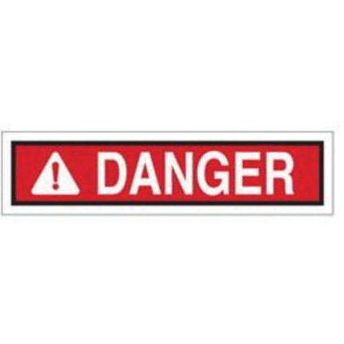 Brady 88061 Enseigne Danger, 2-1/4" x 9", Polyester, Anglais avec pictogramme
