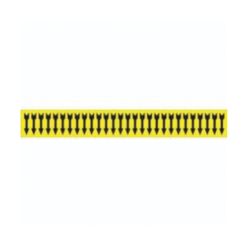 Brady 91883-PK Marqueurs pour tuyau avec fl&egrave;che pour semi-conducteurs et tuyaux de produits chimiques, Autocollant, 1/2" h x 2-1/4" la, Noir sur jaune
