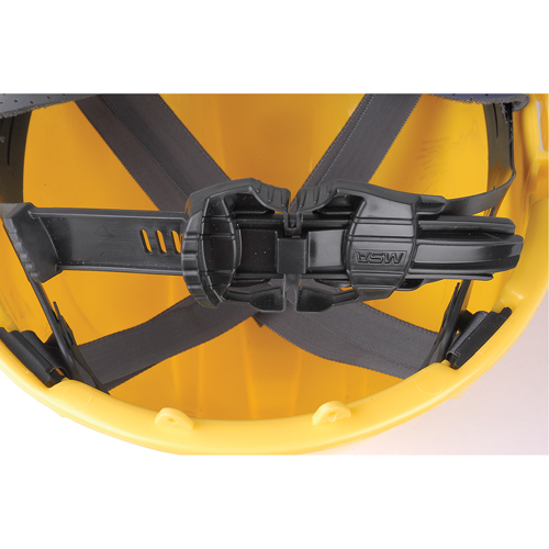 MSA 454722 Casques de protection Topgard - Suspensions 1-Touch, R&eacute;pond aux normes CSA type 1, Suspension Glissement rapide, Non ventil&eacute;