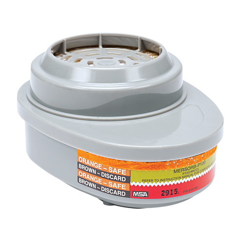 MSA 815368 Cartouches pour respirateurs Advantage, Cartouche gaz/vapeur, Vapeurs de mercure/gaz de chlore/Filtre P100