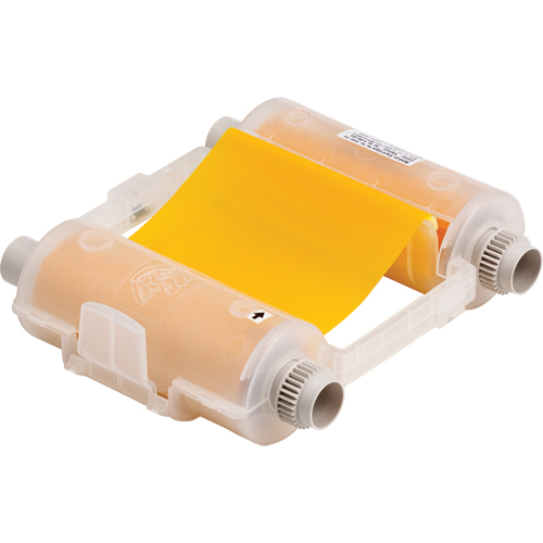 Brady 76751 Industrial Grade Print Ribbons, 4.11" x 200', Yellow