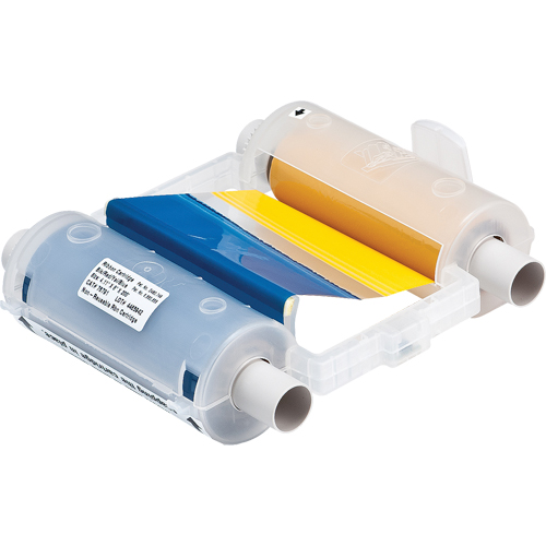 Brady 76791 Industrial Grade Print Ribbons, 4.11" x 200', Black/Blue/Red/Yellow