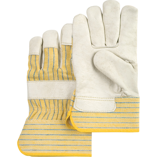 Produits de sécurité Zenith SAJ023 Gants d'ajusteur &agrave; paume s&egrave;che d'usage standard, Grand, Paume en Cuir fleur de vache, Doublure en Coton