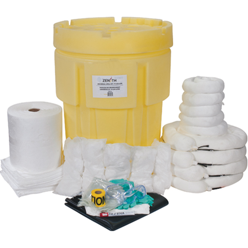 Zenith Safety Products SAK243 Industrial Spill Kit, Oil Only, Drum, 95 US gal. Absorbancy