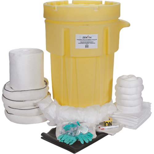Zenith Safety Products SAK245 Industrial Spill Kit, Oil Only, Overpack/Salvage Drum, 95 US gal. Absorbancy
