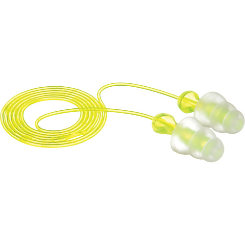 3M P3000 Bouchons d'oreilles r&eacute;utilisables &agrave; trois brides E-A-R, Avec cordon, Vrac - Sac en poly, 26 dB NRR, Taille unique